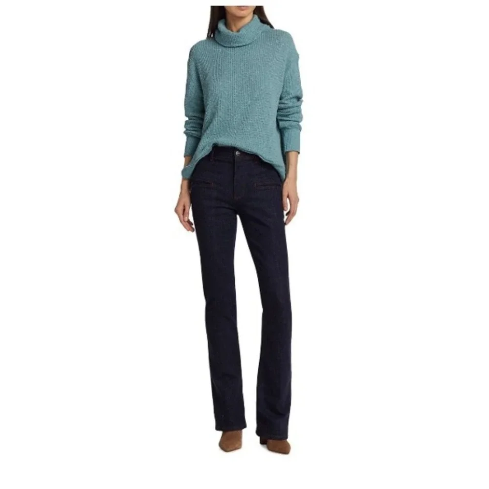 Free People™ Women's SMALL Tommy Turtle Relaxed Fit Turtleneck - Blue Tourmalene